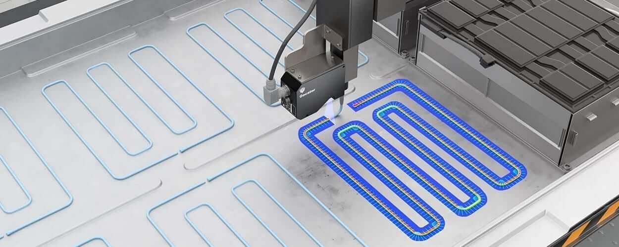 LMI Gocator 3D-Bildverarbeitung Automotive Einsatzgebiet Inspektion Autobatterien Inspektion der Batterie-Endmontage LMI Gocator 3D-Bildverarbeitung Automotive Einsatzgebiet Inspektion Autobatterien Inspektion der Batterie-Endmontage
