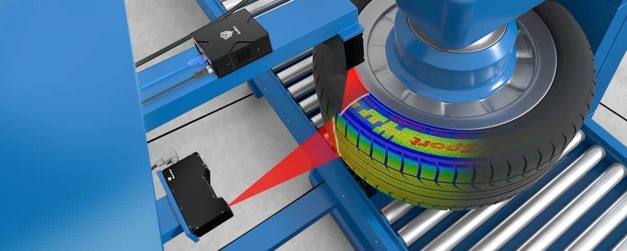LMI Gocator 3D-Bildverarbeitung Automotive Einsatzgebiet Inspektion Autoreifen Identifizierung von Reifernmarkierungen